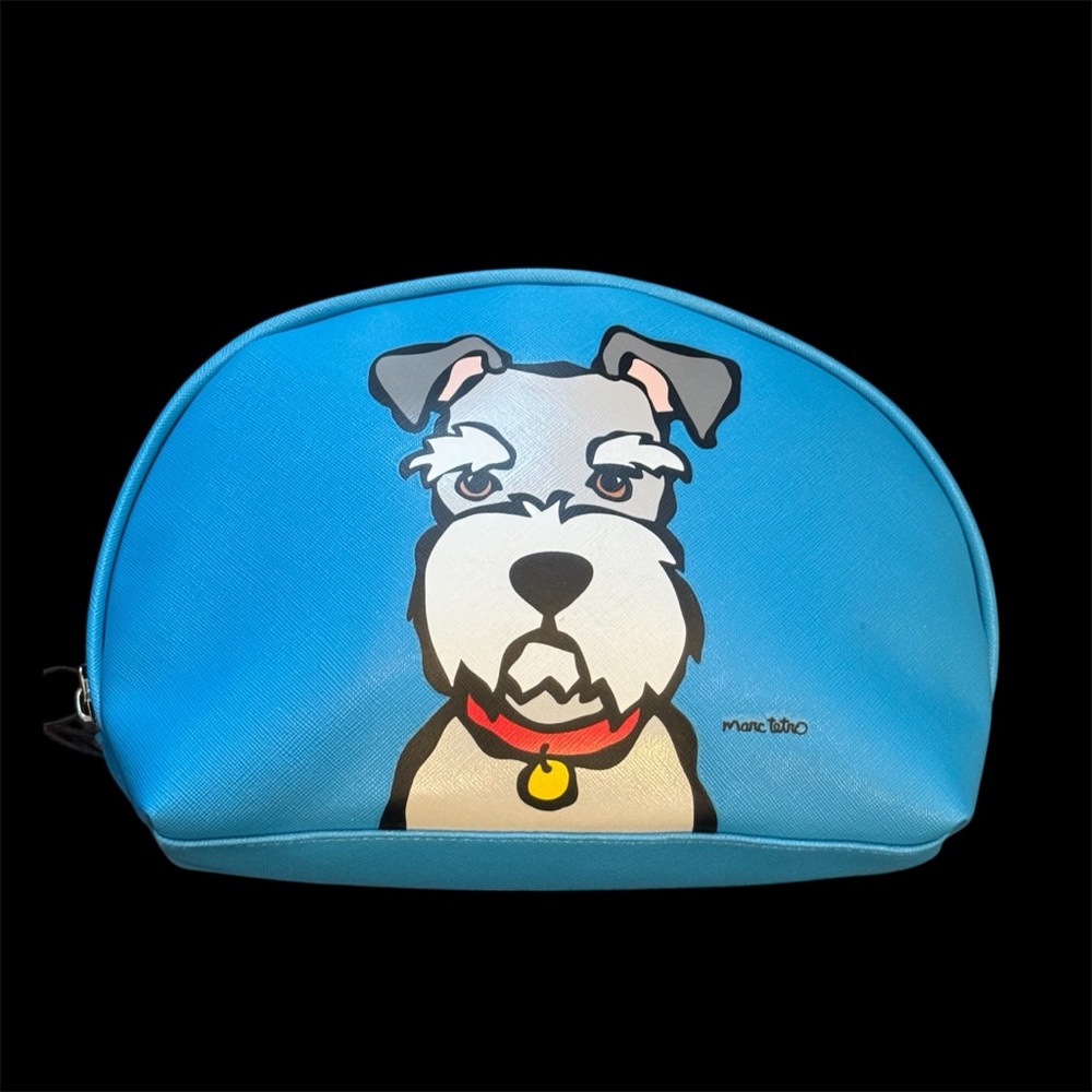 Marc Tetro - Rare Mini Schnauzer Pup Lrg Makeup Bag | New